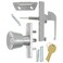 Wright Products VK670 Keyed Universal Knob Latch Aluminum
