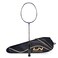 LiNing G  Force Superlite Max 9 Carbon Graphite Unstrung Badminton Racket with Full Racket Cover NavyGold  For Intermediate Players  80 grams  Maximum String Tension  30lbs