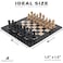 Radicaln Marble Chess Set with Storage Box 15 Inches Black and Fossil Coral Handmade Chess Board Games  2 Player Games for Adults  1 Chess Board  32 Chess Pieces