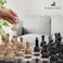 Radicaln Marble Chess Set with Storage Box 15 Inches Black and Fossil Coral Handmade Chess Board Games  2 Player Games for Adults  1 Chess Board  32 Chess Pieces