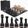Radicaln Marble Chess Set with Storage Box 15 Inches Black and Fossil Coral Handmade Chess Board Games  2 Player Games for Adults  1 Chess Board  32 Chess Pieces