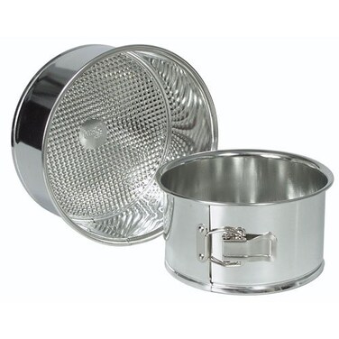 Browne Foodservice Essentials Double Fired Tin Springform Deep Cake Pan 7x375