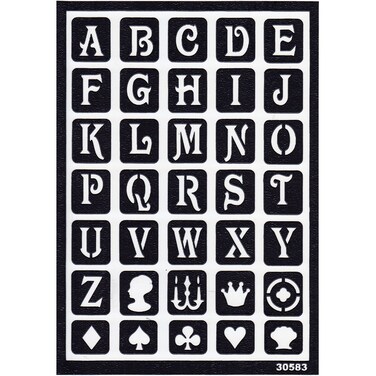 FolkArt Peel and Stick Painting Stencil 30583 Classic Alphabet