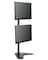 VIVO Dual Monitor Desk Stand FreeStanding LCD Mount Holds in Stacked Vertical Position 2 Ultrawide Screens up to 34 inches Black STANDV002L