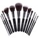 Nanshy Masterful Collection 12Piece Makeup Brush Set with Soft Professional Make Up Brushes for Blending Contouring Foundation  More  Makeup Artist Must Haves  Vegan  CrueltyFree  Onyx Black