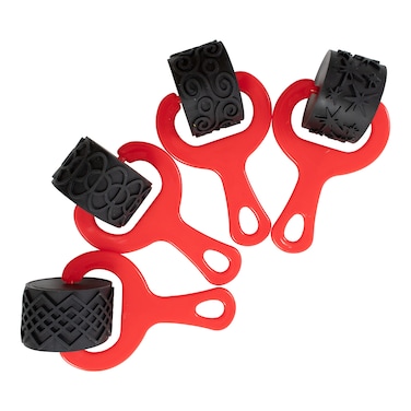 READY 2 LEARN Paint and Dough Explorers  Set 2  Set of 4  Sturdy Chunky Texture Rollers for Kids and DIY  Art Tools for Pottery Posters and Dough