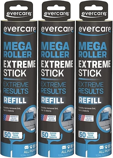 Evercare Mega Large Surface Roller Refill 50 Sheets 3 Pack