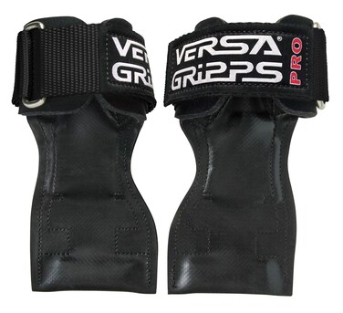 Versa Gripps Pro Made in the USA Wrist Straps for Weightlifting Alternative the Best Training Accessory Black S