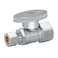 Eastman 12 Inch FIP x 38 Inch OD Compression Quarter Turn Straight Stop Valve Brass Plumbing Fitting Chrome 10755LF
