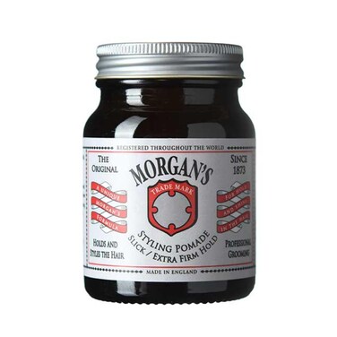 Morgans Pomade Hair Styling Pomade for Slick Looks High Shine and Extra Strong Hold Suitable for Thick Unruly Hair Ideal for Volumised Hair Styles 100g