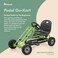 hauck Lightning Ride On Pedal Portable Go Kart Toy with Ergonomic Adjustable Bucket Seat Handbrake and Sharp Handling for Boys and Girls Green