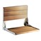 Moen Bath Safety Furniture Wood Home Care Teak Wood Aluminum Folding Shower Seat Wall Mounted Shower Bench DN7110