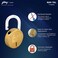 Godrej NavTal 7 Levers 4 Keys Brass Padlock