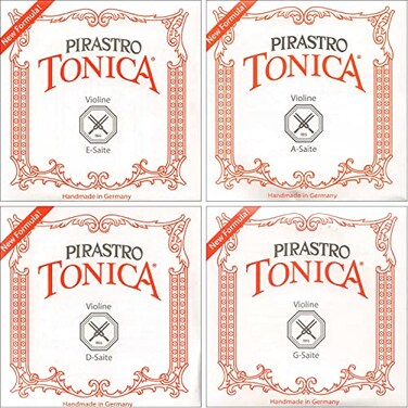 Pirastro Tonica Violin String Set  44 Size Aluminum with Ballend E