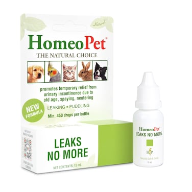 HomeoPet Leaks No More Safe and Natural Cat and Dog Urinary Incontinence Relief Pet Incontinence Medicine 15 Milliliters