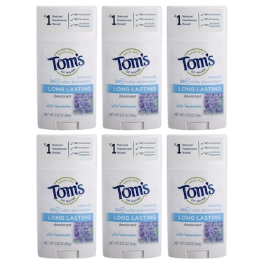 Toms of Maine Toms of Maine Long Lasting Deodorant Wild Lavender 135 Ounce Pack of 6