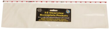 Ashley Productions Name Plate Extra Large Pockets Clear ASH10404