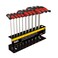 Klein Tools JTH610EB Ball End THandle Hex Key Set SAE Inch Sizes Allen Wrench Set with 6Inch Blades Stand Included 10Piece