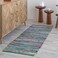 HOMEMONDE Chindi Runner Rug 2x6 Recycled Cotton Hand Braided Reversible Boho Rugs for KitchenBedroomLiving Room Green