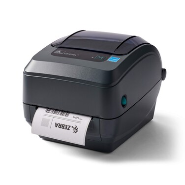 ZEBRA GX420t Thermal Transfer Desktop Printer Print Width of 4 in USB Serial and Ethernet Port Connectivity GX42102410000