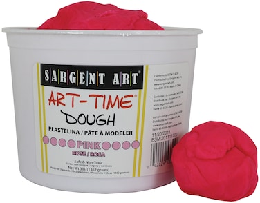 Sargent Art 3Pound ArtTime Dough Pink NonToxic Very Malleable Adaptable Easy Storage Reusable