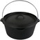 Sunnydaze 8Quart PreSeasoned Cast Iron Deep Black Dutch Oven Pot with Lid and Handle  Camp Chili Stew and Soup Pot