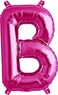 16 inch Letter B  Magenta AirFilled Foil Balloon