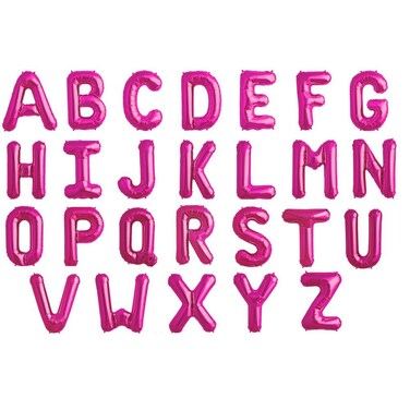 16 inch Letter B  Magenta AirFilled Foil Balloon