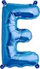 16 inch Letter E  Blue AirFilled Foil Balloon