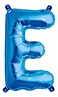 16 inch Letter E  Blue AirFilled Foil Balloon