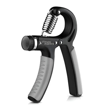 Fitness Mantra 10KG To 60KG Weight Adjustable Hight Quality Hand Gripper for Men  Women Hand GripFinger ExerciserPower GripperHand Exerciser EquipmentHand Strengtheners Grey Color