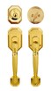Constructor CONCERPB Cerberus Handle with Deadbolt Polished Brass