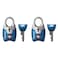 Master Lock Padlock Keyed TSAAccepted Luggage Lock 1 in Wide Blue 4689TBLU Pack of 2
