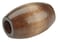 Pepperell Oval Wood Beads 32mm by 22mm Walnut 6Pack PWB322201
