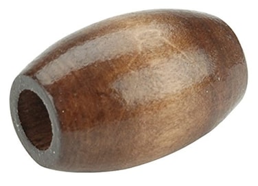 Pepperell Oval Wood Beads 32mm by 22mm Walnut 6Pack PWB322201