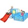 Eezy Peezy Active Play 3 in 1 Jungle Gym PlaySet  Includes Slide Ball Pit  Toss Target with 50 Colorful Balls