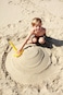Quut Triplet All in One Rake Shovel and Sifter Beach Toy  Yellow
