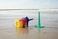 Quut Triplet All in One Rake Shovel and Sifter Beach Toy  Yellow