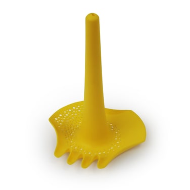 Quut Triplet All in One Rake Shovel and Sifter Beach Toy  Yellow