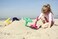 Quut Triplet All in One Rake Shovel and Sifter Beach Toy  Green
