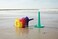 Quut Triplet All in One Rake Shovel and Sifter Beach Toy  Green