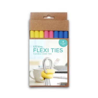 UT Wire 5 Inch Flexi Ties  YellowPinkBlue
