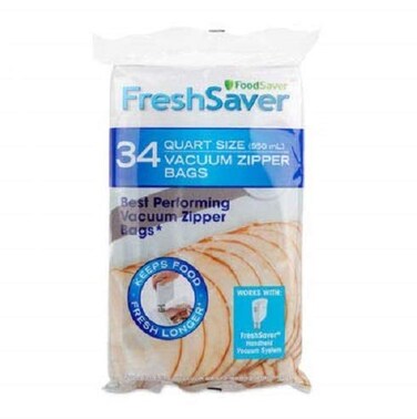 FoodSaver FreshSaver Quartsized Vacuum Zipper Bags 34 Count Pack of 1