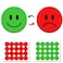 Double Sided Refrigerator Magnets Smiley Face Magnets for Refrigerator Red Magnets and Green Magnets 2 in 1 3Packs