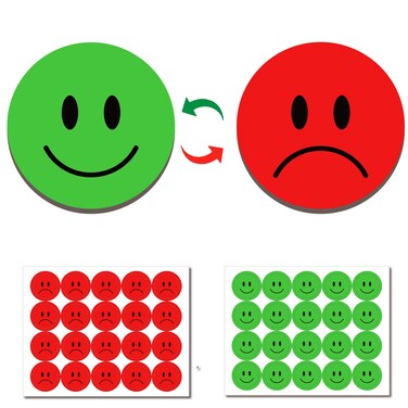 Double Sided Refrigerator Magnets Smiley Face Magnets for Refrigerator Red Magnets and Green Magnets 2 in 1 3Packs