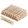 Smart Design 4Coil Heavy Duty Wooden Clothespins  Non Staining Hardwood Peg Pins  Close Wire Springs  Drying Hanging Clothes Laundry  Linens  Home 33 x 08 Inch 18 Pack
