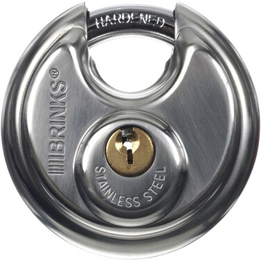 Brinks 66360001 238Inch 60mm Stainless Steel Discus Padlock