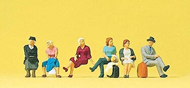 Preiser 10506 Passengers Seated Package6 HO Model Figure