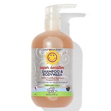 California Baby Super Sensitive Unscented Baby Shampoo and Body Wash  100 PlantBased  Fragrance Free Shampoo For Sensitive Skin  Hypoallergenic  Organic Calendula  Aloe Vera  562 mL  19 oz