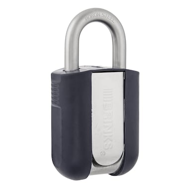 BRINKS  50mm Weather Resistant 4Dial Resettable Marine Combination Lock  Full Body Weather Resistant Cover with Boron Steel Shackle